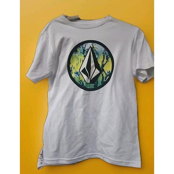 Volcom Men's Circle Stone White Combo Short Sleeve T Shirt Small A120 New - Picture 1 of 5